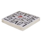 Χαρτοπετσέτες 'Love' Τρίφυλλες Λευκό 33x33cm Σετ 20Τμχ