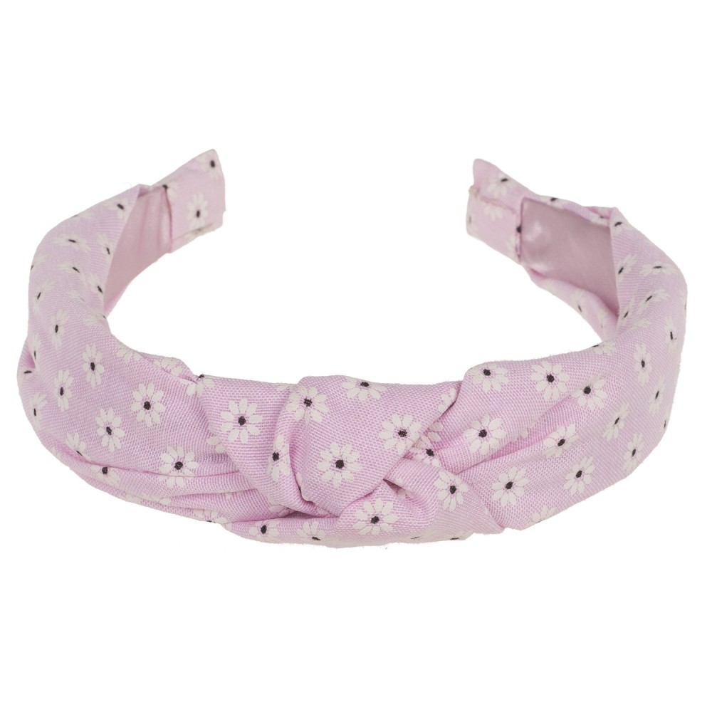 Στέκα Μαλλιών Σχέδιο Λουλούδια Polyester/Πλαστικό 17x13cm Σε 6 Χρώματα
