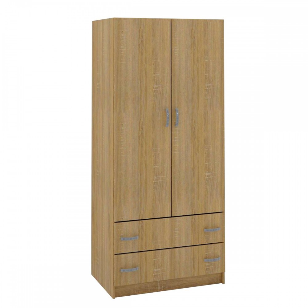 Ντουλάπα ArteLibre EΛΠINIKH Μοριοσανίδα Sonoma Δρυς 80x52x180cm