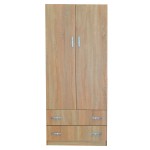 Ντουλάπα ArteLibre EΛΠINIKH Μοριοσανίδα Sonoma Δρυς 80x52x180cm