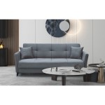 Καναπές Κρεβάτι Τριθέσιος ArteLibre JAVIER 3S Γκρι 210x84x86cm