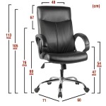 Καρέκλα Γραφείου ArteLibre MEΛITH Μαύρο PU 60x71x105-113cm