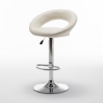 Σκαμπό Bar ArteLibre FETT Με Πλάτη Πτυσσόμενο Μπεζ PU/Μέταλλο 54x49x81-103cm