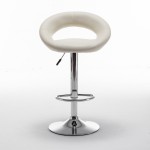 Σκαμπό Bar ArteLibre FETT Με Πλάτη Πτυσσόμενο Μπεζ PU/Μέταλλο 54x49x81-103cm