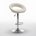 Σκαμπό Bar ArteLibre FETT Με Πλάτη Πτυσσόμενο Μπεζ PU/Μέταλλο 54x49x81-103cm