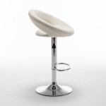 Σκαμπό Bar ArteLibre FETT Με Πλάτη Πτυσσόμενο Μπεζ PU/Μέταλλο 54x49x81-103cm