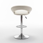 Σκαμπό Bar ArteLibre FETT Με Πλάτη Πτυσσόμενο Μπεζ PU/Μέταλλο 54x49x81-103cm