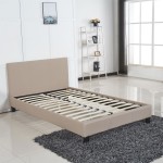 Κρεβάτι ArteLibre AZALEA Capuccino PU 213x131x88cm (Στρώμα 120x200cm)