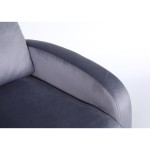 Πολυθρόνα Ανακλινόμενη ArteLibre TUREIS Γκρι Βελούδο 68x86x99cm