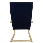 Πολυθρόνα ArteLibre NORDVIK Μαύρο/Φυσικό Ύφασμα/Ξύλο 60x71x105cm