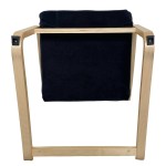Πολυθρόνα ArteLibre NORDVIK Μαύρο/Φυσικό Ύφασμα/Ξύλο 60x71x105cm