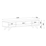Έπιπλο Τηλεόρασης ArteLibre Samos Σκούρο Καφέ 120x35x40cm