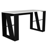 Γραφείο ArteLibre Simi Μαύρο/Λευκή Επιφάνεια 140x60x74cm