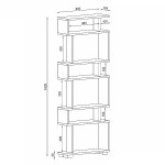 Βιβλιοθήκη ArteLibre OSMOND Cordoba Μοριοσανίδα/Μελαμίνη 60x20x157cm