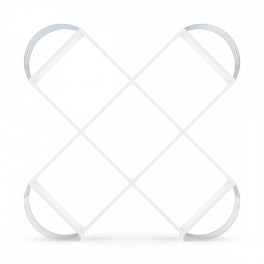 Βιβλιοθήκη ArteLibre CASE Λευκό/Χρώμιο 120x25x120cm
