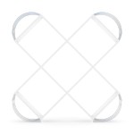 Βιβλιοθήκη ArteLibre CASE Λευκό/Χρώμιο 120x25x120cm
