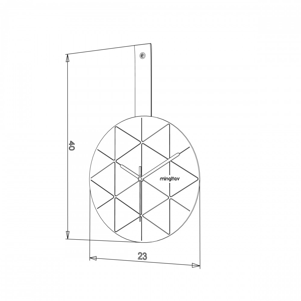 Ρολόι Τοίχου ArteLibre MINUET Λευκό/Μαύρο Ξύλο/Ύφασμα 23x23x2cm