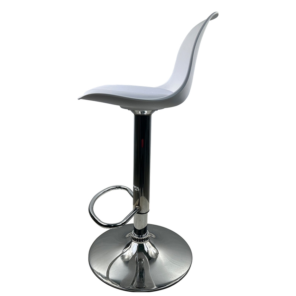Σκαμπό Bar ArteLibre AMADA Λευκό/Χρώμιο PP/Μέταλλο 41x40x79-89cm