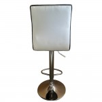 Σκαμπό Bar ArteLibre ENCANTA Λευκό/Χρώμιο PU/Μέταλλο 41x50x59/94-80/115cm