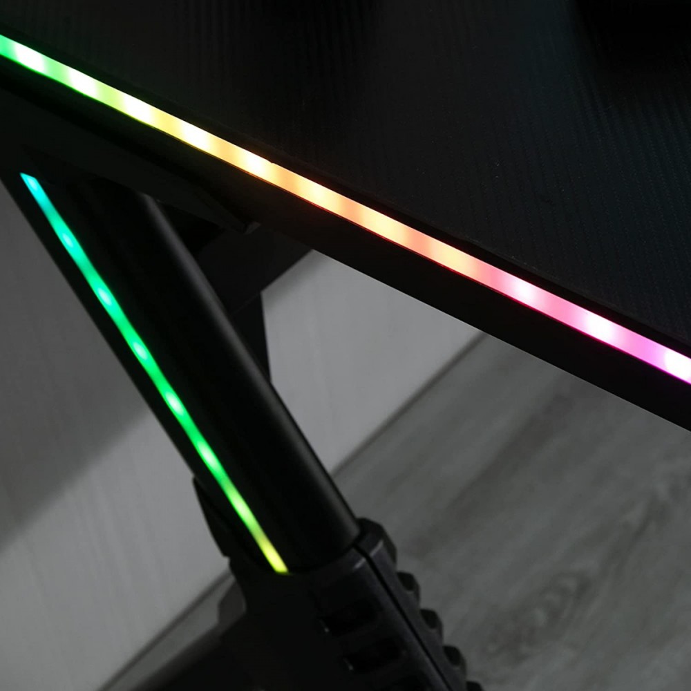 Γραφείο Gaming ArteLibre VADER RGB Μαύρο/Κόκκινο Ξύλο/Μέταλλο 120x65x75cm