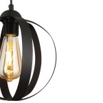 Φωτιστικό Κρεμαστό ArteLibre VANT Μαύρο Μέταλλο 22x90cm