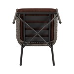 Πολυθρόνα Κήπου ArteLibre BLUENILE Μαύρο/Γκρι Αλουμίνιο/Rattan 55x65x81cm