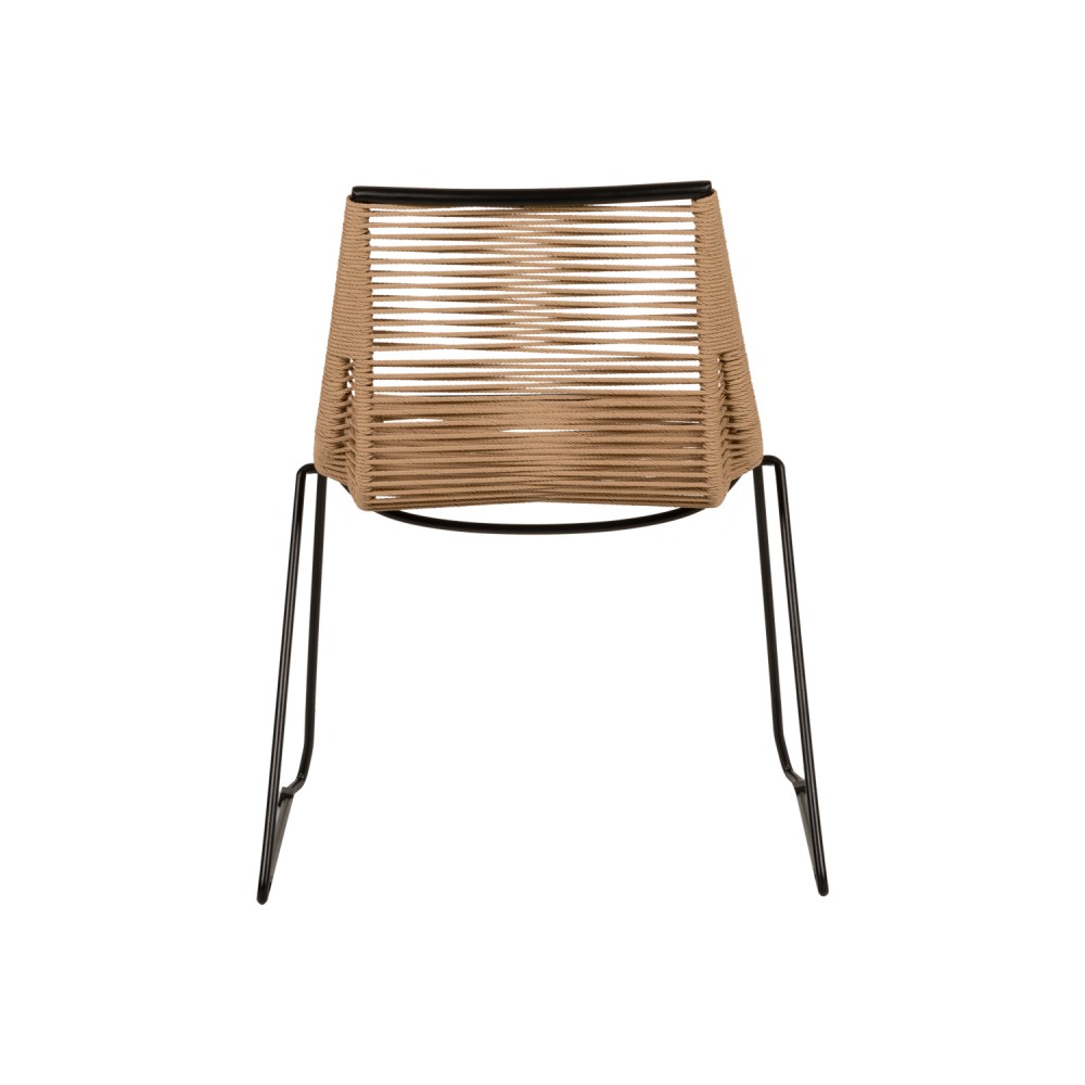 Καρέκλα Κήπου ArteLibre DERNA Φυσικό/Μαύρο Μέταλλο/Rattan 57x59x80cm
