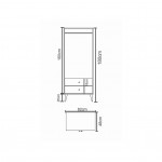 Ντουλάπα Δίφυλλη ArteLibre AMARI Δρυς Μοριοσανίδα 82x48x180cm