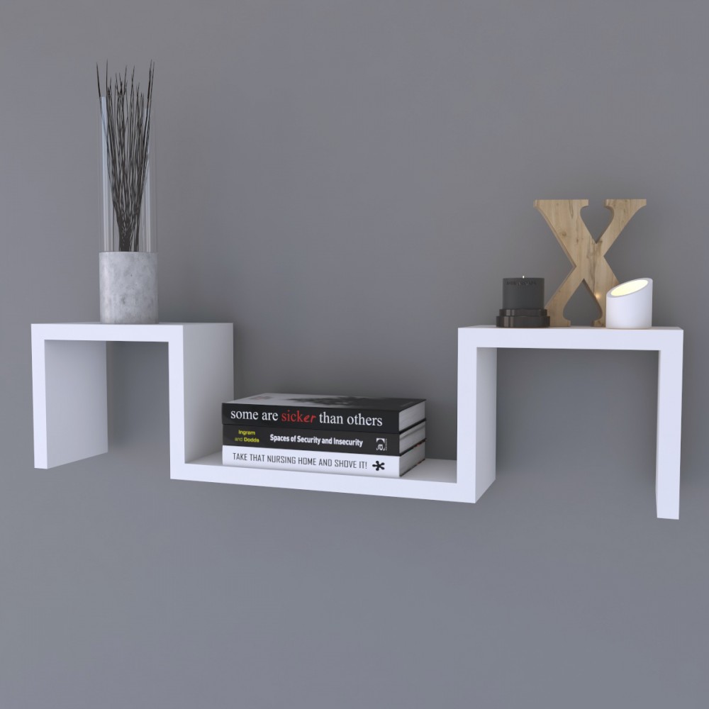 Ράφι Τοίχου ArteLibre ESTERLINE Λευκό Μοριοσανίδα 70x11.7x15cm