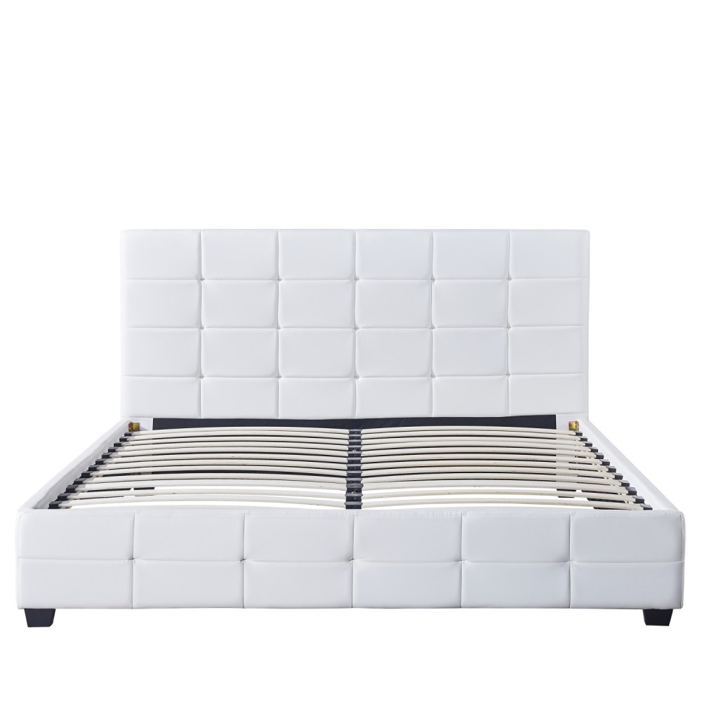 Κρεβάτι ArteLibre ABELIA Λευκό PU 214.5x170x100cm (Στρώμα 160x200cm)