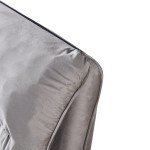 Κρεβάτι Διπλό ArteLibre ACAENA Γκρι Βελούδο 224x182.5x97cm (Στρώμα 160x200cm)