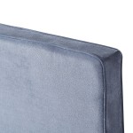 Κρεβάτι Μονό ArteLibre TULIP Σκούρο Γκρι Βελούδο 206.5x100.5x110cm (Στρώμα 90x190cm)