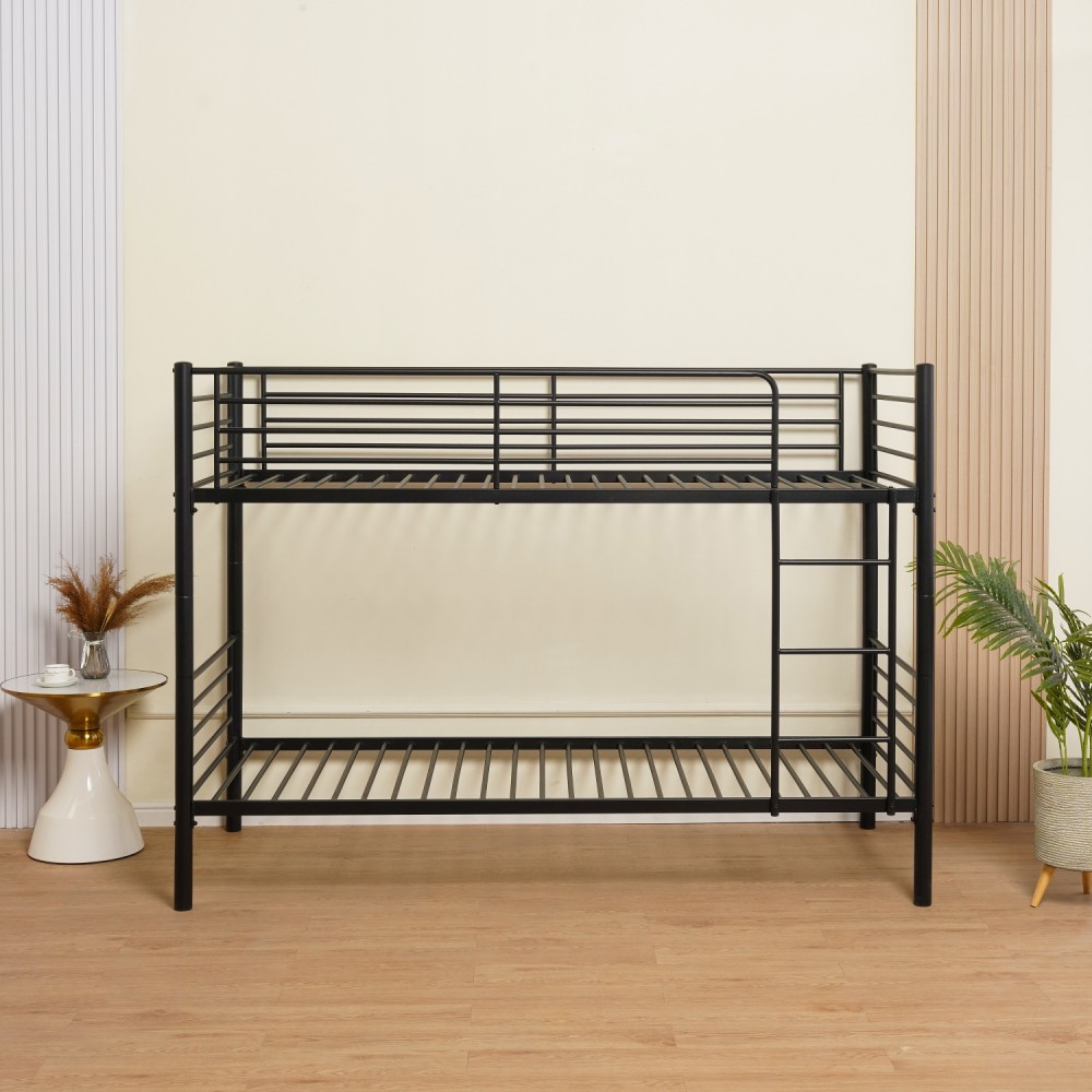 Κουκέτα ArteLibre NICKY Μαύρο Μέταλλο 210x97.5x151cm (Στρώμα 90x200cm)