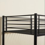 Κουκέτα ArteLibre NICKY Μαύρο Μέταλλο 210x97.5x151cm (Στρώμα 90x200cm)