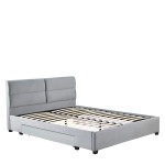 Κρεβάτι Διπλό ArteLibre PRODREAM Γκρι Ύφασμα 217.5x170x95cm (Στρώμα 160x200cm)