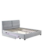 Κρεβάτι Διπλό ArteLibre PRODREAM Γκρι Ύφασμα 217.5x170x95cm (Στρώμα 160x200cm)