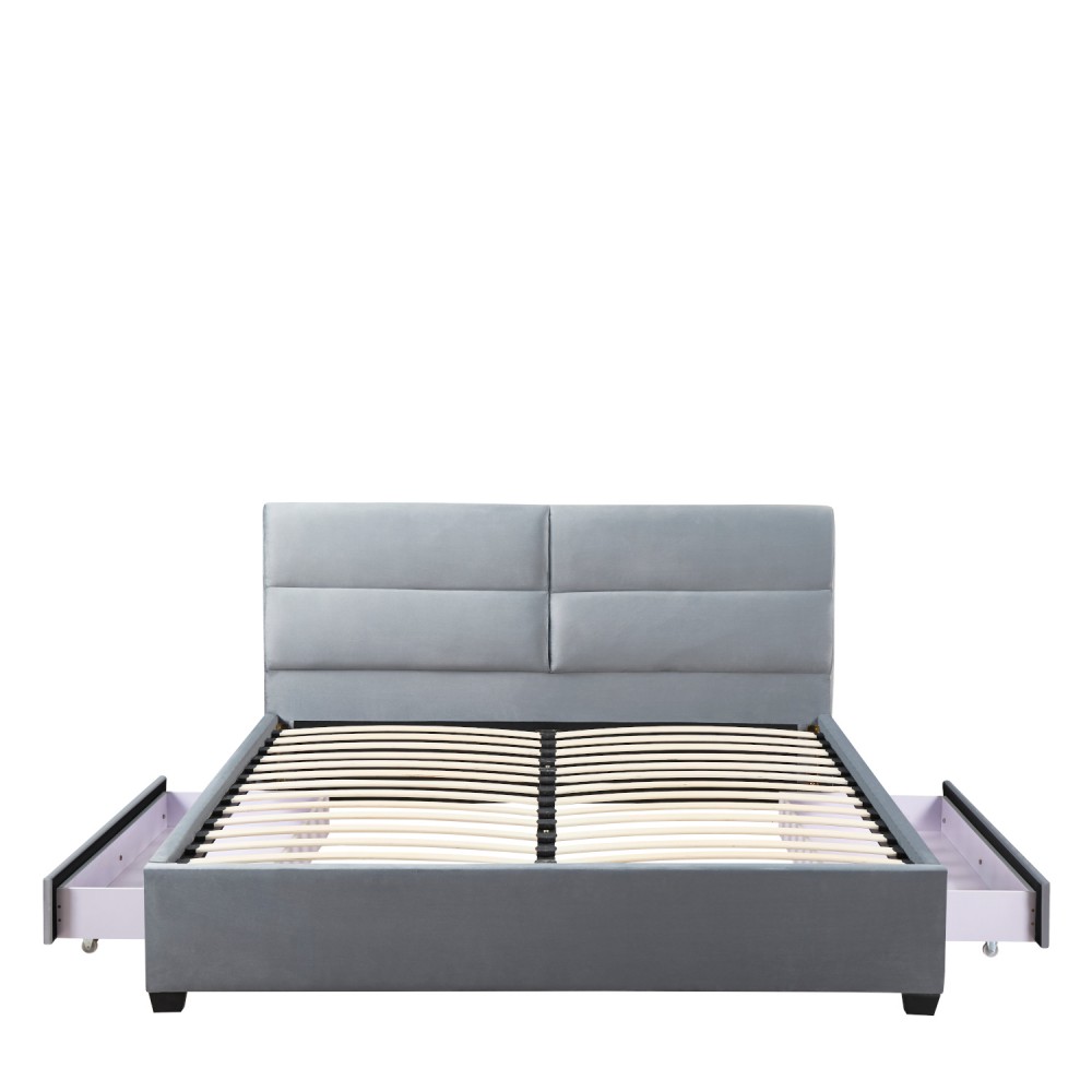 Κρεβάτι Διπλό ArteLibre PRODREAM Γκρι Ύφασμα 217.5x170x95cm (Στρώμα 160x200cm)