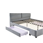 Κρεβάτι Διπλό ArteLibre PRODREAM Γκρι Ύφασμα 217.5x170x95cm (Στρώμα 160x200cm)