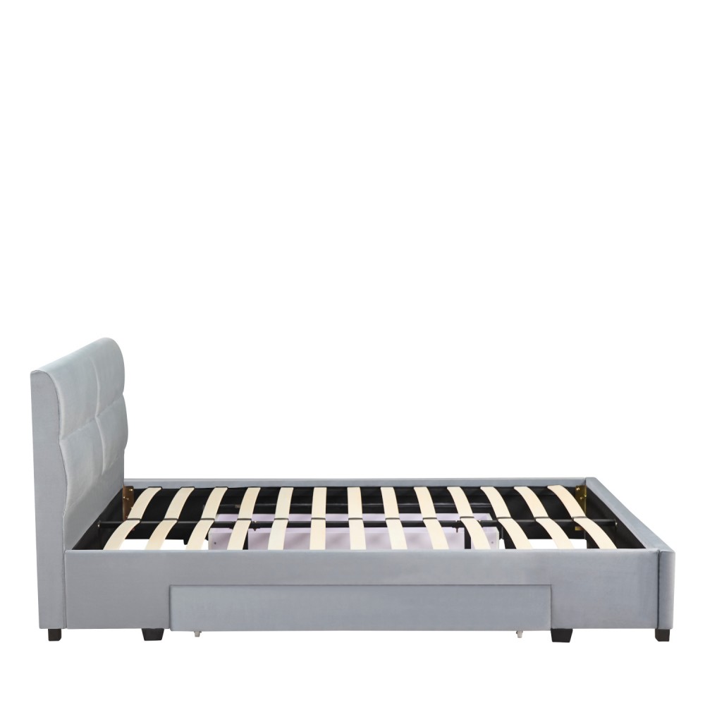 Κρεβάτι Διπλό ArteLibre PRODREAM Γκρι Ύφασμα 217.5x170x95cm (Στρώμα 160x200cm)
