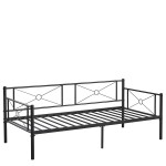 Καναπές Κρεβάτι ArteLibre CIMARRON Μαύρο Μέταλλο Για Στρώμα 90x190cm