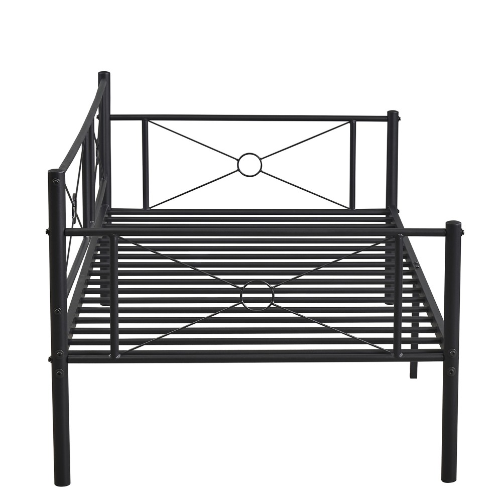 Καναπές Κρεβάτι ArteLibre CIMARRON Μαύρο Μέταλλο Για Στρώμα 90x190cm