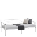 Καναπές Κρεβάτι ArteLibre CIMARRON Λευκό Μέταλλο Για Στρώμα 90x190cm