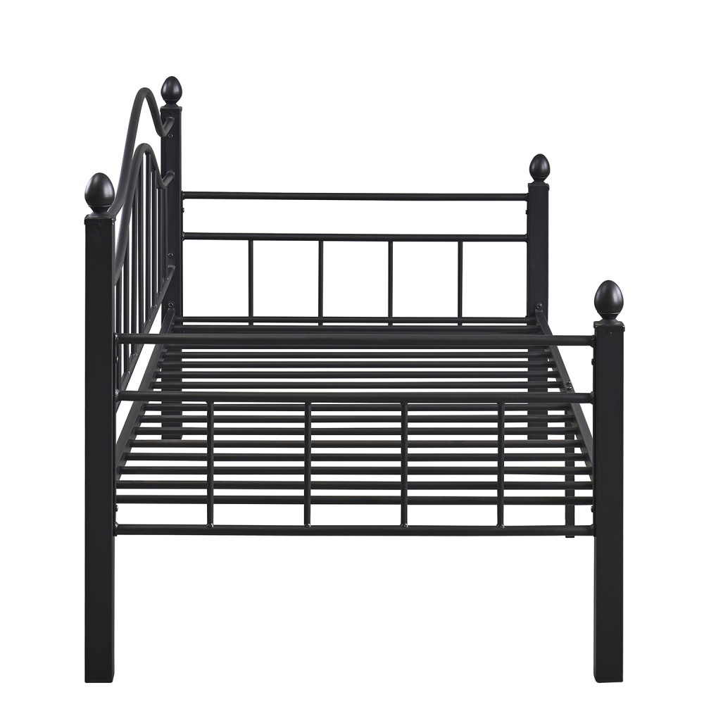 Καναπές Κρεβάτι ArteLibre PECOS Μαύρο Μέταλλο Για Στρώμα 90x190cm