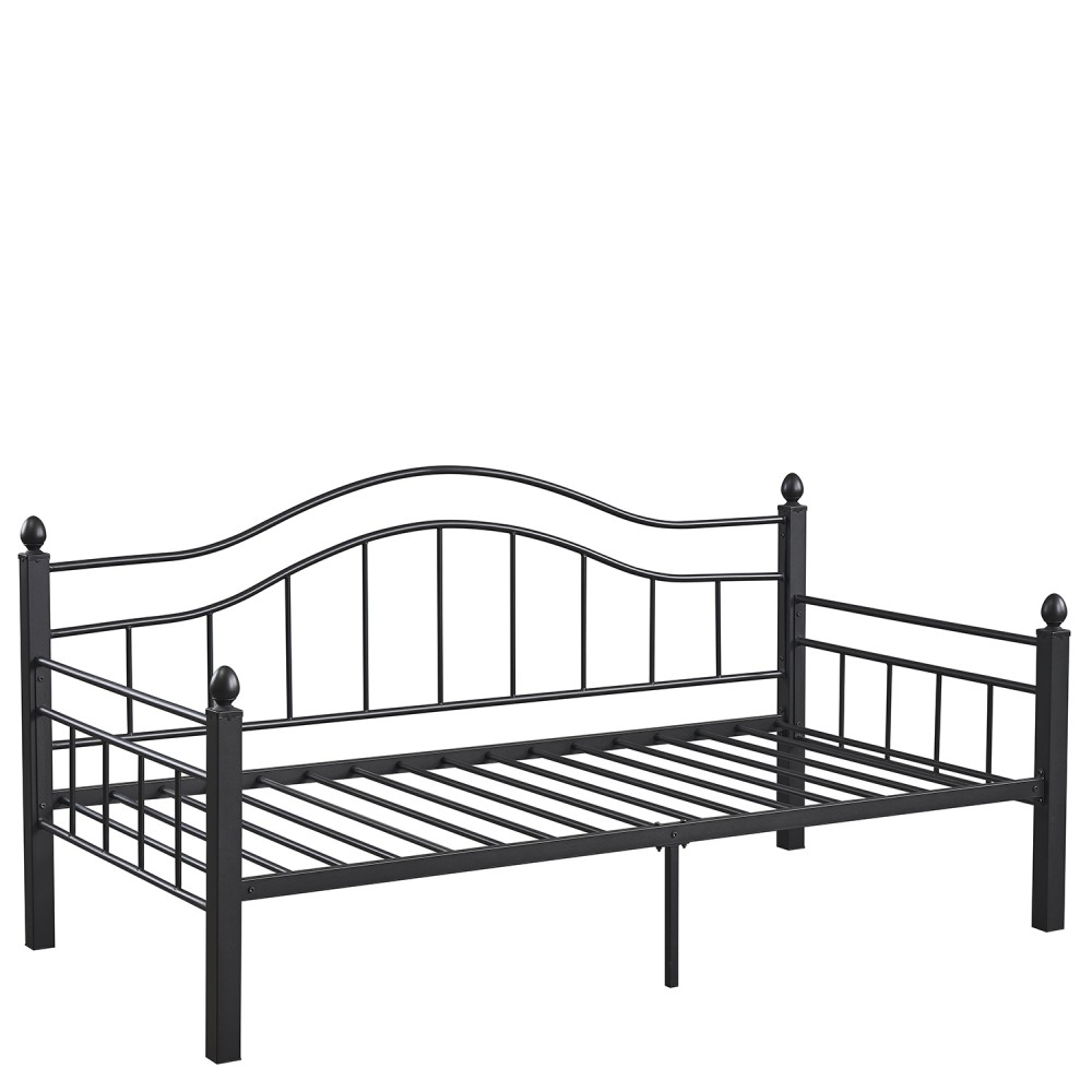 Καναπές Κρεβάτι ArteLibre PECOS Μαύρο Μέταλλο Για Στρώμα 90x190cm