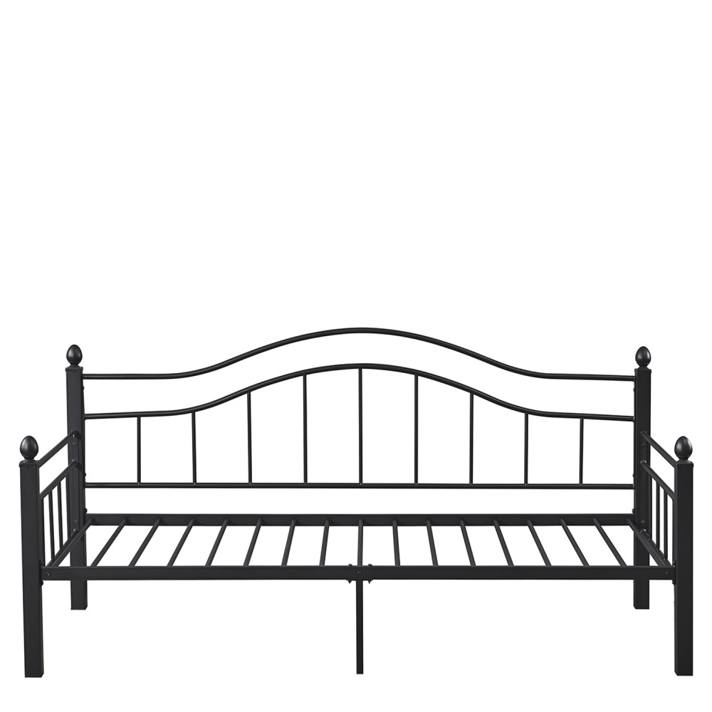 Καναπές Κρεβάτι ArteLibre PECOS Μαύρο Μέταλλο Για Στρώμα 90x190cm