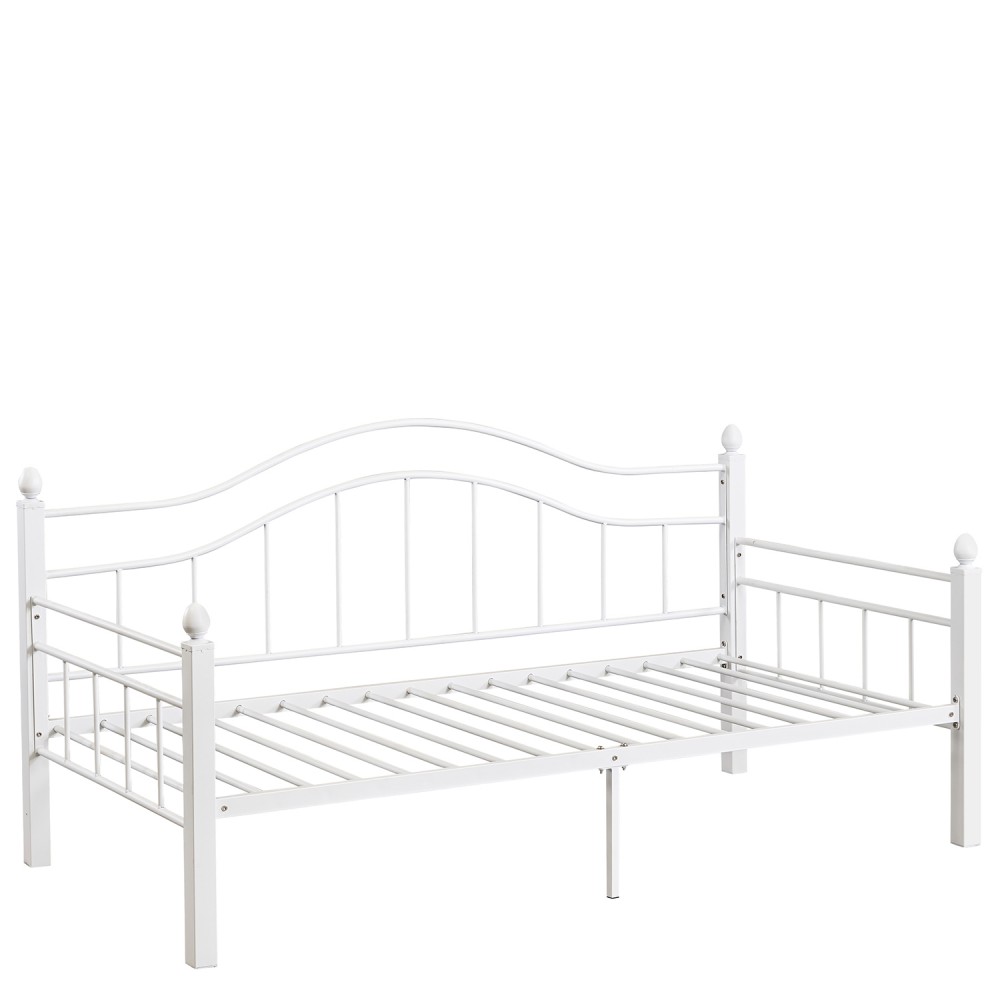 Καναπές Κρεβάτι ArteLibre PECOS Λευκό Μέταλλο Για Στρώμα 90x190cm