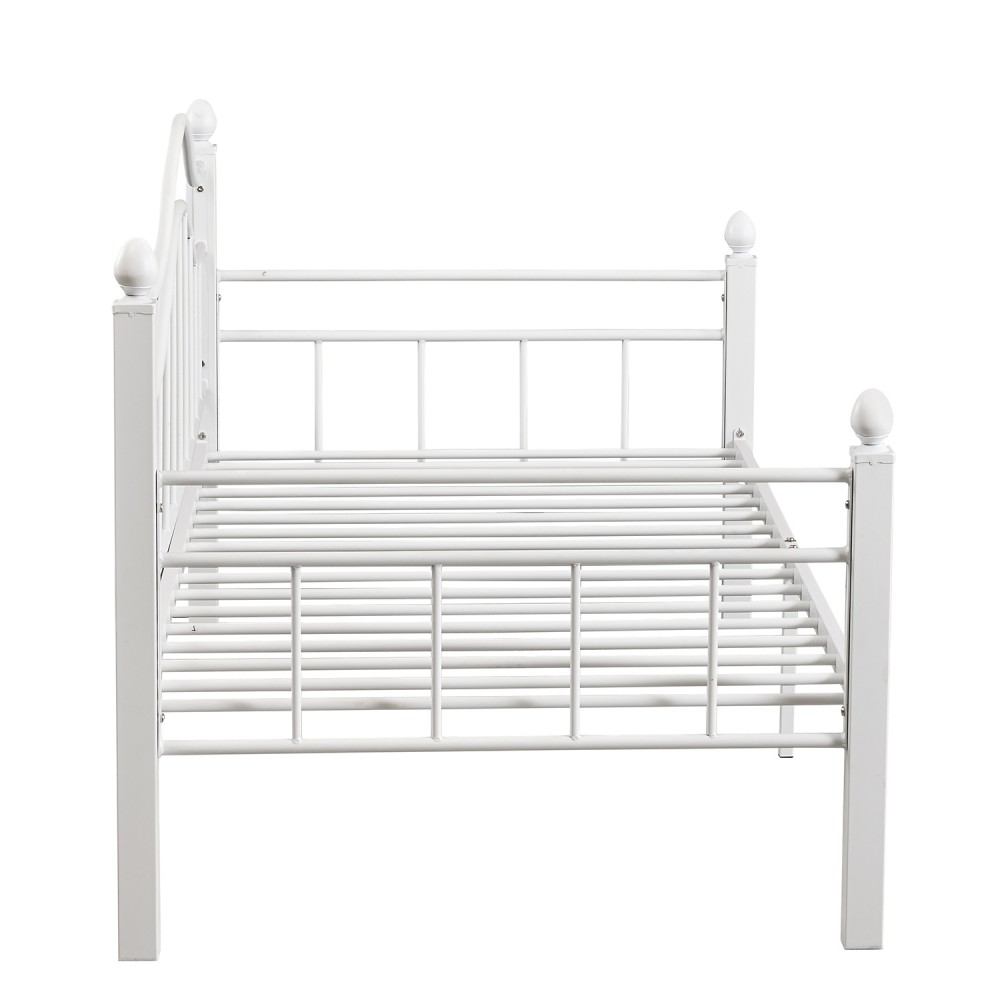 Καναπές Κρεβάτι ArteLibre PECOS Λευκό Μέταλλο Για Στρώμα 90x190cm