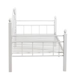 Καναπές Κρεβάτι ArteLibre PECOS Λευκό Μέταλλο Για Στρώμα 90x190cm