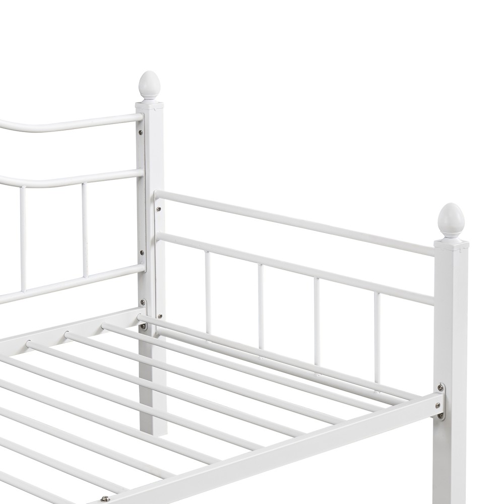 Καναπές Κρεβάτι ArteLibre PECOS Λευκό Μέταλλο Για Στρώμα 90x190cm