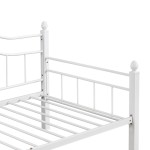 Καναπές Κρεβάτι ArteLibre PECOS Λευκό Μέταλλο Για Στρώμα 90x190cm